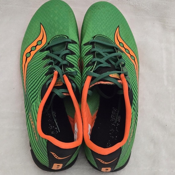 Saucony Racing Men's Size 9.5 Vendetta 2 Athletic Track Shoe Cleats Orange Mince - Picture 8 of 9